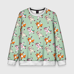 Свитшот детский Dabbing Animals, цвет: 3D-белый