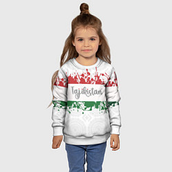 Свитшот детский Таджикистан, цвет: 3D-белый — фото 2