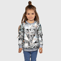 Свитшот детский Зеркальный калейдоскоп, цвет: 3D-меланж — фото 2