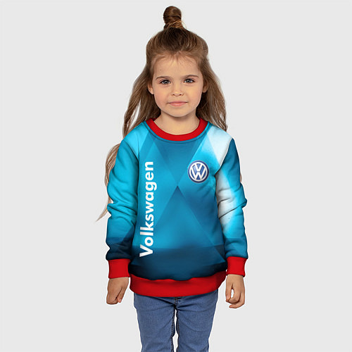 Детский свитшот VOLKSWAGEN / 3D-Красный – фото 4
