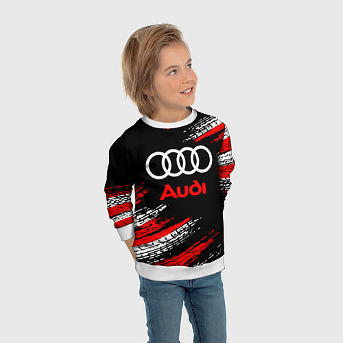 Детский свитшот AUDI / 3D-Белый – фото 3