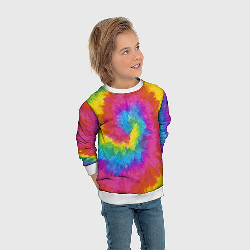 Детский свитшот ХИППИ / 3D-Белый – фото 3