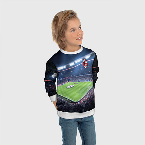 Детский свитшот FC MILAN / 3D-Белый – фото 3