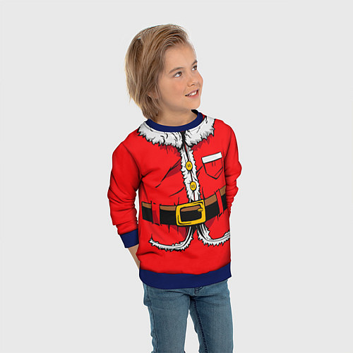 Детский свитшот Санта Клаус / 3D-Синий – фото 3