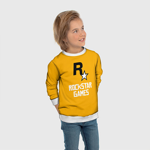 Детский свитшот Рокстар / 3D-Белый – фото 3