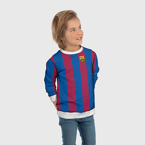 Детский свитшот FC Barcelona 2021 / 3D-Белый – фото 3