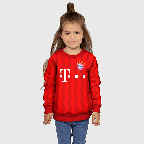 Детский свитшот FC Bayern Munchen / 3D-Красный – фото 4