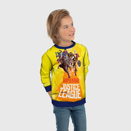 Детский свитшот Justice League / 3D-Синий – фото 3