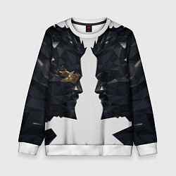 Свитшот детский Отражение Адама Дженсена Deus Ex, цвет: 3D-белый