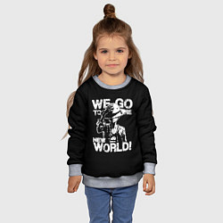 Свитшот детский WE GO TO THE NEW WORLD!, цвет: 3D-меланж — фото 2