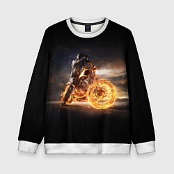 Свитшот детский Fire racer, цвет: 3D-белый