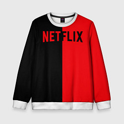 Свитшот детский NETFLIX, цвет: 3D-белый