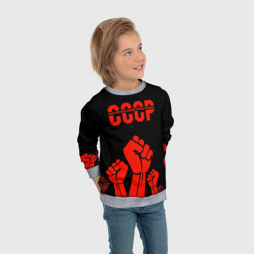Детский свитшот СССР / 3D-Меланж – фото 3