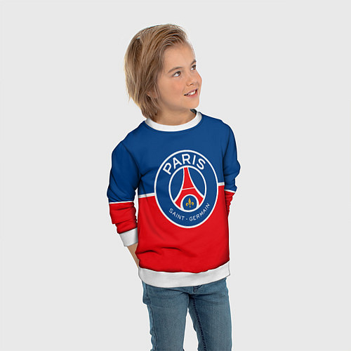 Детский свитшот FC PSG / 3D-Белый – фото 3