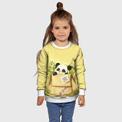Свитшот детский Заказывали Панду? ?, цвет: 3D-белый — фото 2