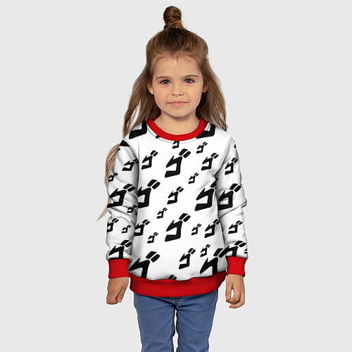 Детский свитшот JoJo Bizarre Adventure / 3D-Красный – фото 4