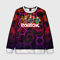 Свитшот детский Roblox Роблокс, цвет: 3D-белый