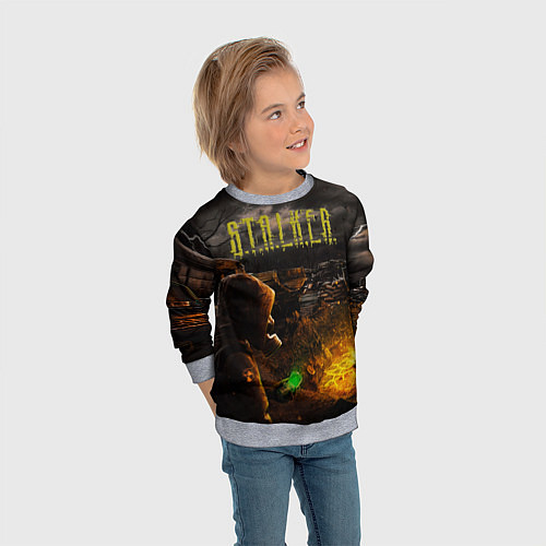 Детский свитшот Stalker 2 / 3D-Меланж – фото 3