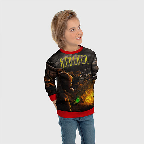 Детский свитшот Stalker 2 / 3D-Красный – фото 3