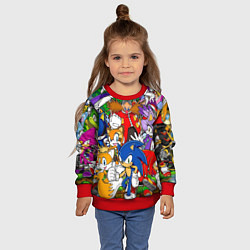 Свитшот детский Sonic, цвет: 3D-красный — фото 2