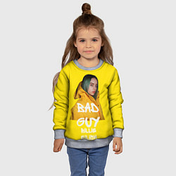 Свитшот детский Billie Eilish Билли Айлиш, цвет: 3D-меланж — фото 2