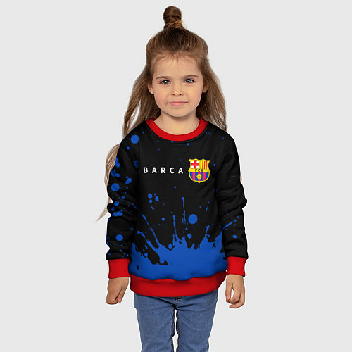 Детский свитшот BARCELONA БАРСЕЛОНА / 3D-Красный – фото 4