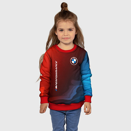 Детский свитшот BMW БМВ / 3D-Красный – фото 4