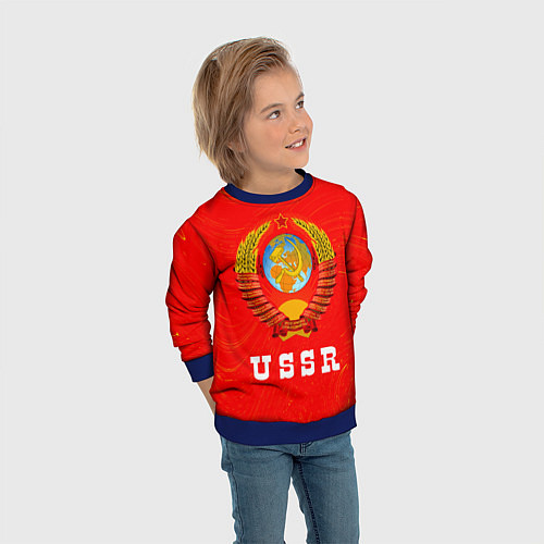 Детский свитшот USSR СССР / 3D-Синий – фото 3