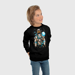 Свитшот детский Астронавт, цвет: 3D-черный — фото 2