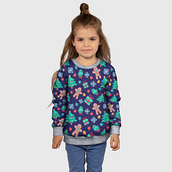 Свитшот детский Новый год, цвет: 3D-меланж — фото 2