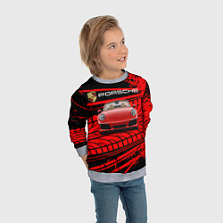 Свитшот детский PORSCHE, цвет: 3D-меланж — фото 2