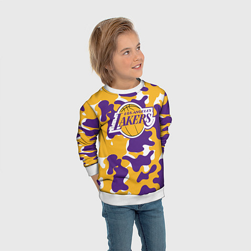 Детский свитшот LA LAKERS ЛЕЙКЕРС / 3D-Белый – фото 3
