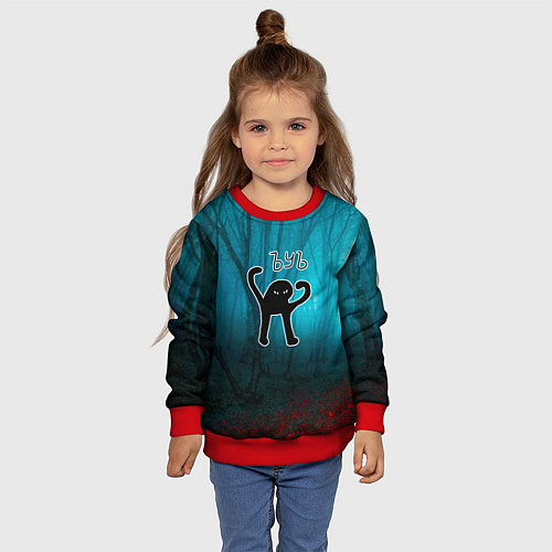 Детский свитшот ЪУЪ / 3D-Красный – фото 4