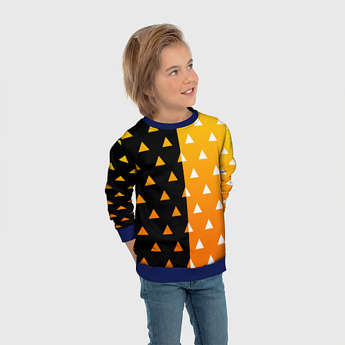 Детский свитшот ZENITSU ЗЕНИТСУ КИМОНО / 3D-Синий – фото 3