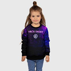 Свитшот детский Arch Enemy Neon logo, цвет: 3D-черный — фото 2