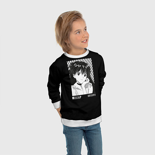 Детский свитшот Аска ева 02 / 3D-Белый – фото 3