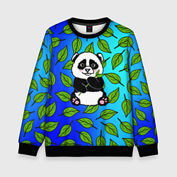 Свитшот детский Панда, цвет: 3D-черный