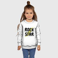 Свитшот детский Rock star, цвет: 3D-белый — фото 2