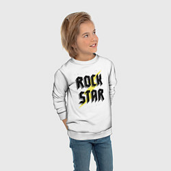 Свитшот детский Rock star, цвет: 3D-белый — фото 2