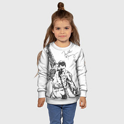 Свитшот детский Freddie Mercury, цвет: 3D-белый — фото 2