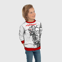 Свитшот детский CYBERPUNK 2077, цвет: 3D-красный — фото 2