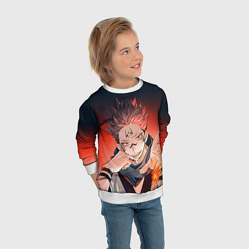 Детский свитшот Магическая битва / 3D-Белый – фото 3