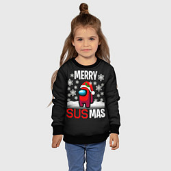 Свитшот детский Merry Sus Mas, цвет: 3D-черный — фото 2