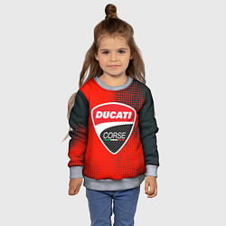 Свитшот детский Ducati Corse logo, цвет: 3D-меланж — фото 2