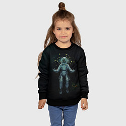 Свитшот детский Космонавт, цвет: 3D-черный — фото 2