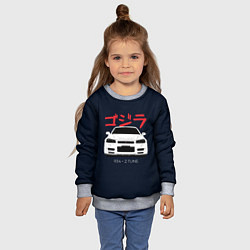 Свитшот детский Skyline R34 Z-Tune, цвет: 3D-меланж — фото 2