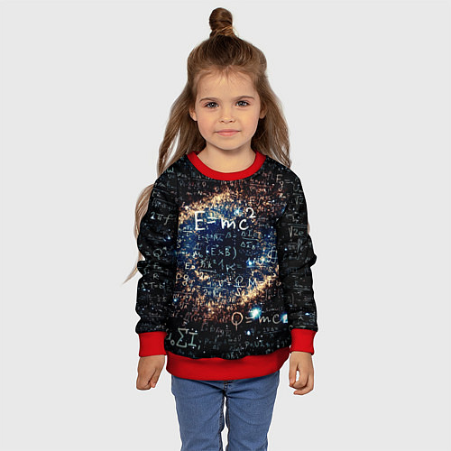 Детский свитшот Формула Вселенной / 3D-Красный – фото 4