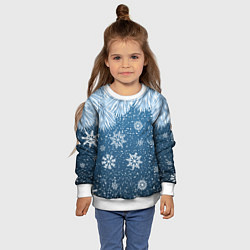 Свитшот детский Снежное Настроенние, цвет: 3D-белый — фото 2