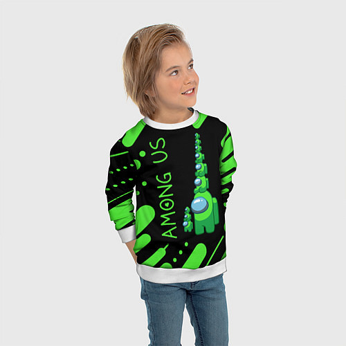Детский свитшот AMONG US - БАШНЯ / 3D-Белый – фото 3