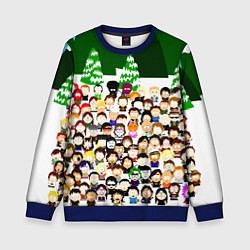 Свитшот детский Южный Парк South Park, цвет: 3D-синий